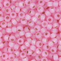 Miyuki seed beads 8/0 - Dyed pink silver lined alabaster 8-643